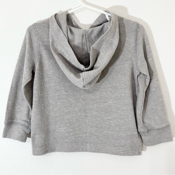 BABY GAP • TODDLER BOYS' SILVER LONG SLEEVE SNIT HOODIE - 2T - Picture 7 of 9